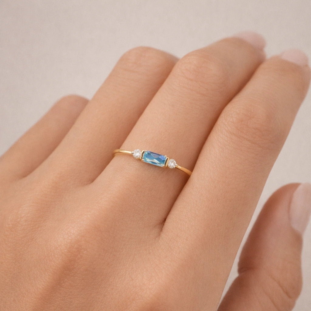 8 Karat Safir Ring