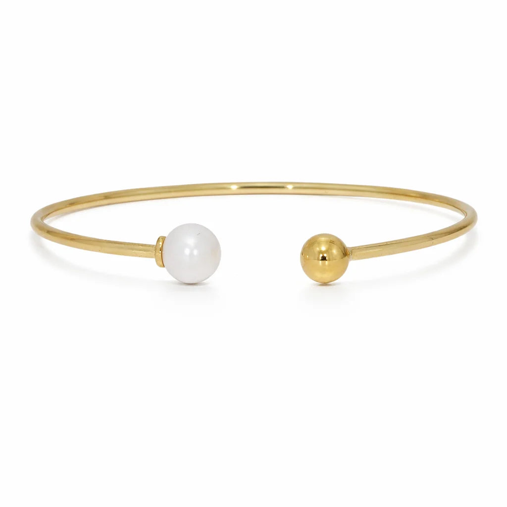 9 Karat Armring m Ferskvandsperle