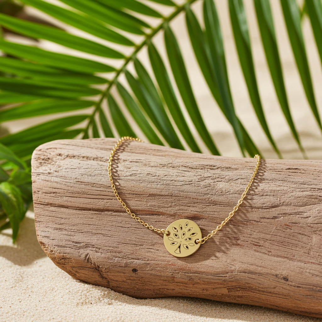 9 karat guldarmbånd med livets træ