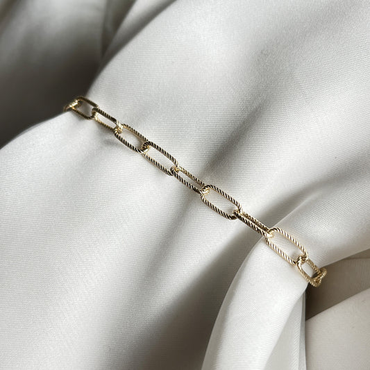 9 karat guldarmbånd i led