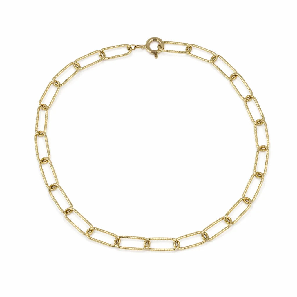 9 karat guldarmbånd i led