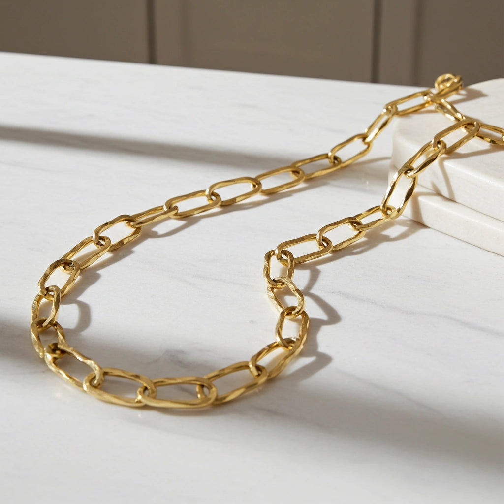9 Karat Facetslebet Halskæde