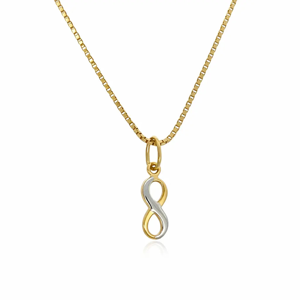 8 Karat Guld/Hvidguld Evigheds Vedhæng