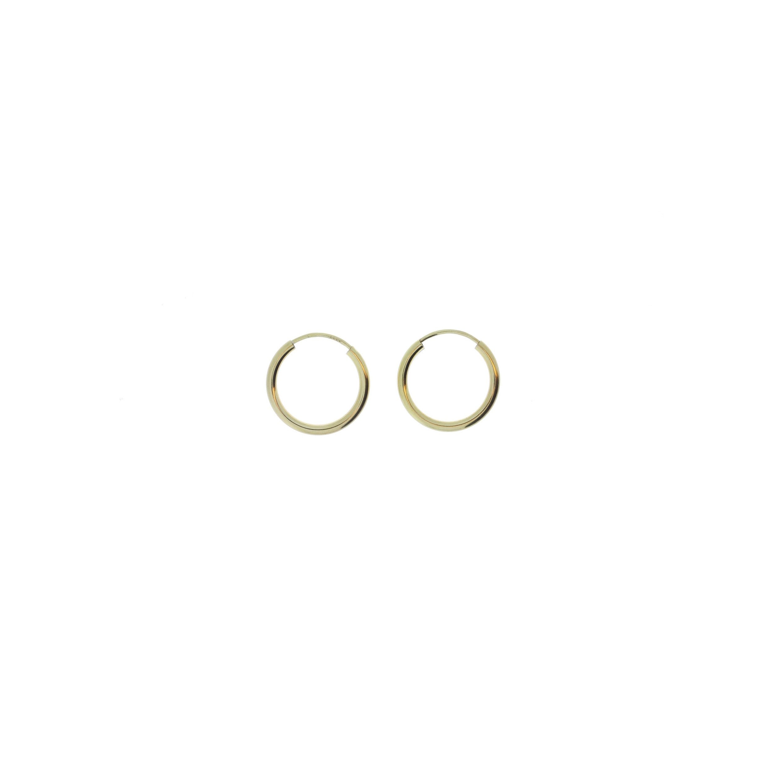 14 Karat Creoler 12mm