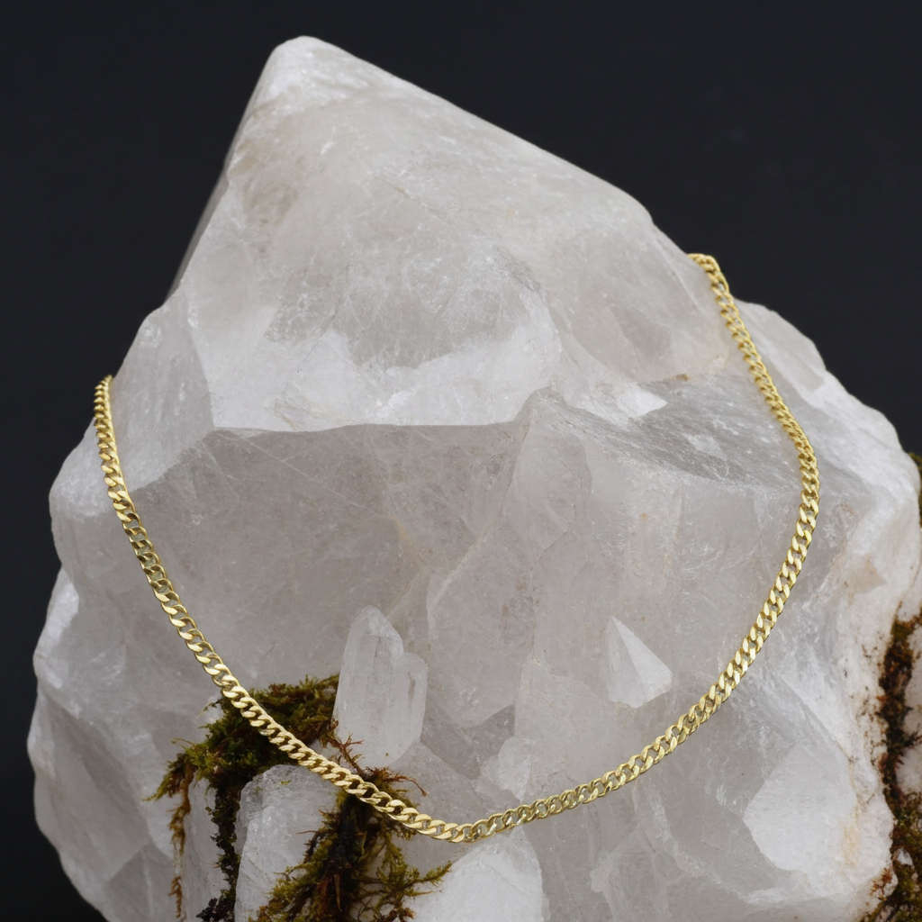 14 Karat Panser Facet Armbånd