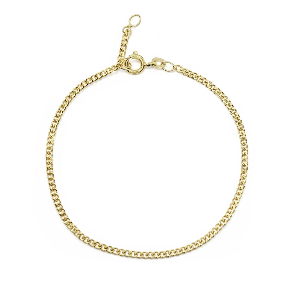 14 Karat Panser Facet Armbånd