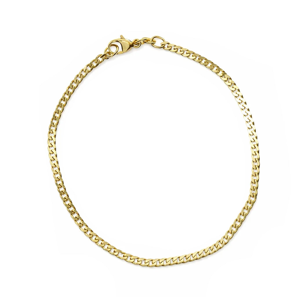 14 Karat Panser Facet Armbånd