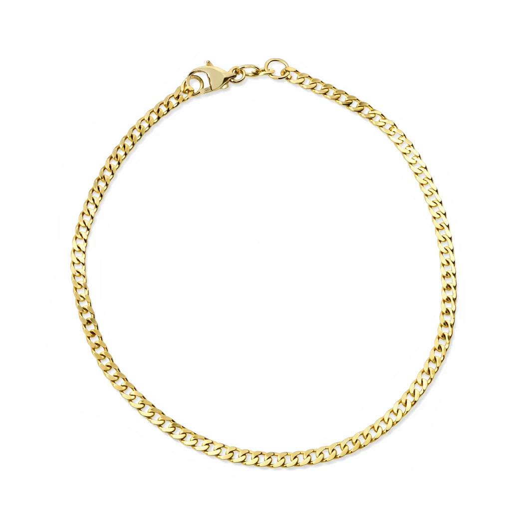 14 Karat Panser Facet Armbånd