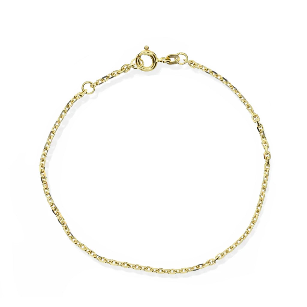 14 Karat Anker Facet Armbånd