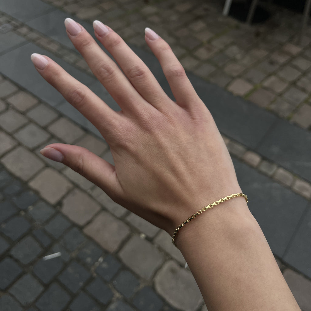 14 Karat Anker Facet Armbånd