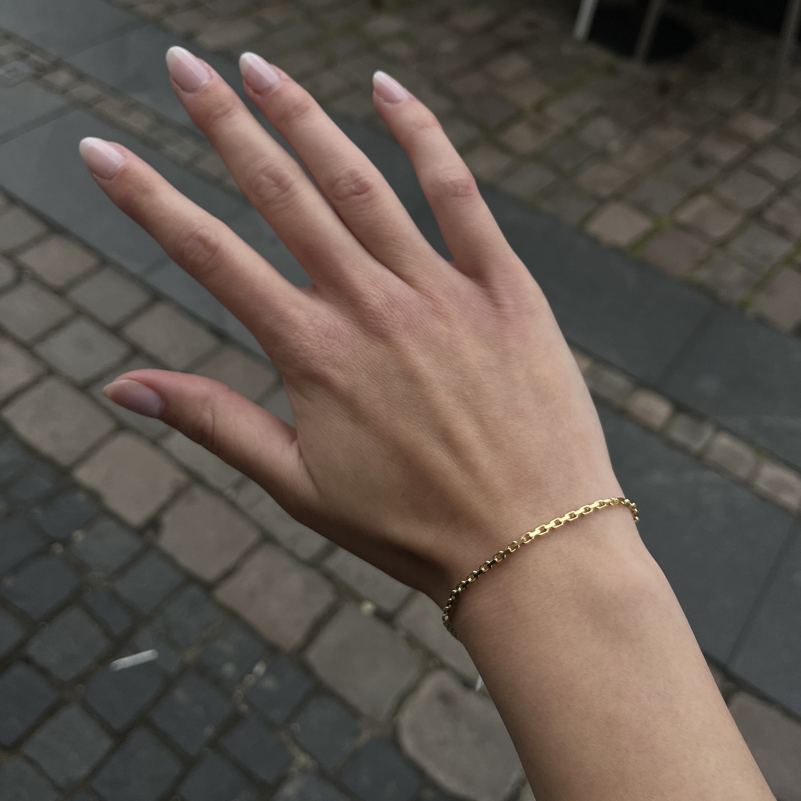 14 Karat Anker Facet Armbånd