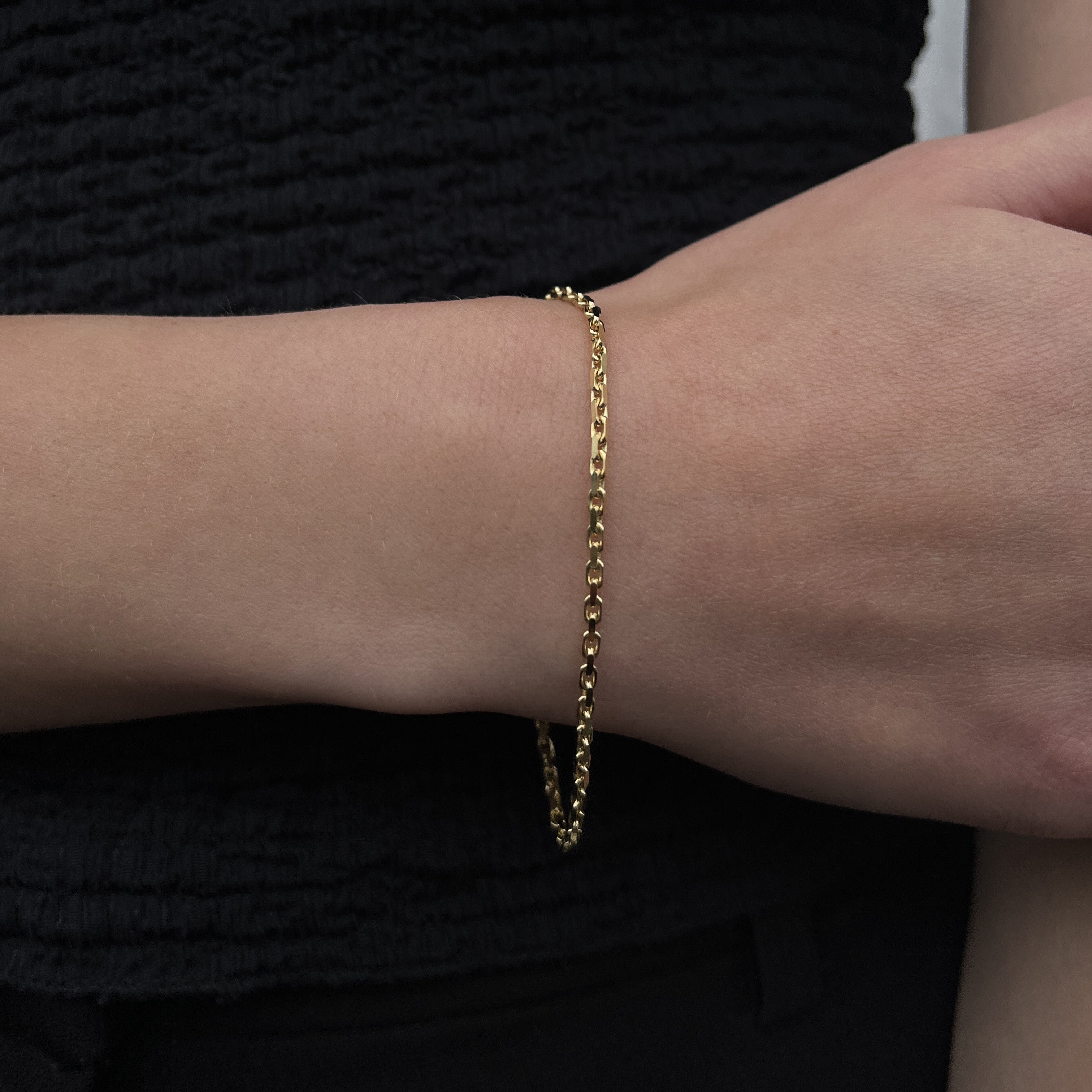 14 Karat Anker Facet Armbånd