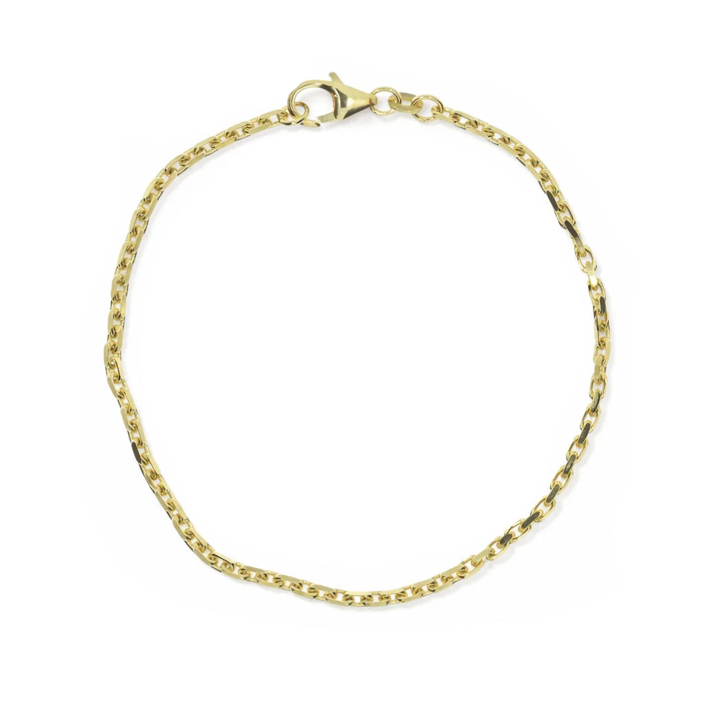 14 Karat Anker Facet Armbånd