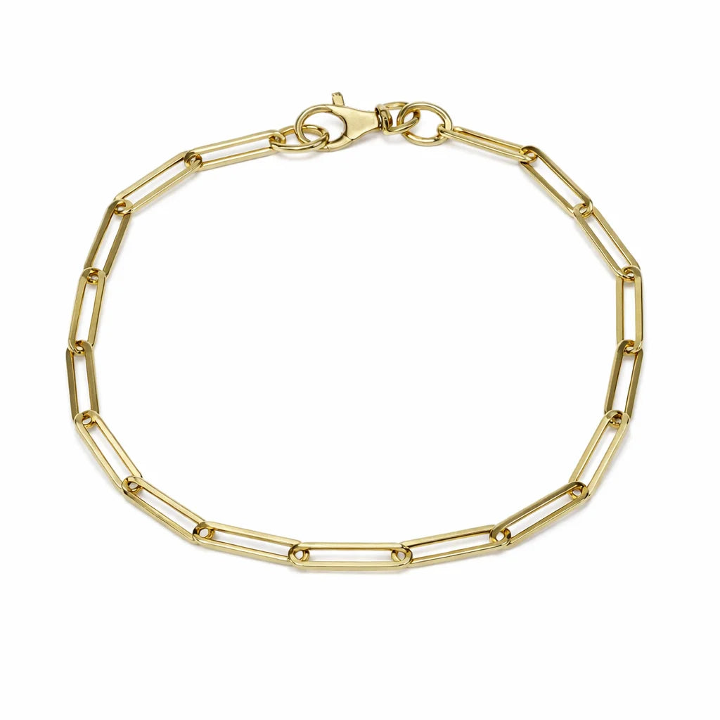 14 Karat Rektangulær Ankerkæde Armbånd