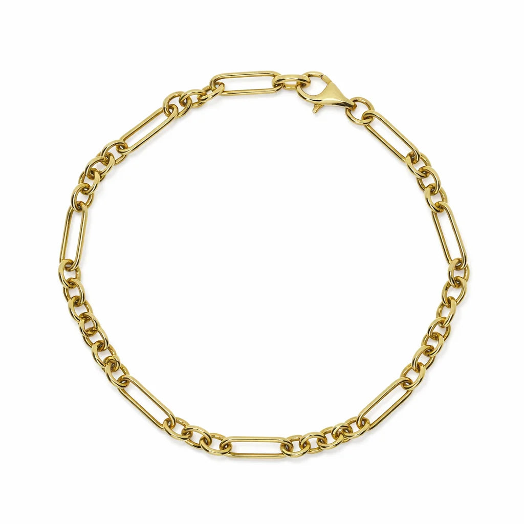 14 Karat Ankerrund og Led Armbånd