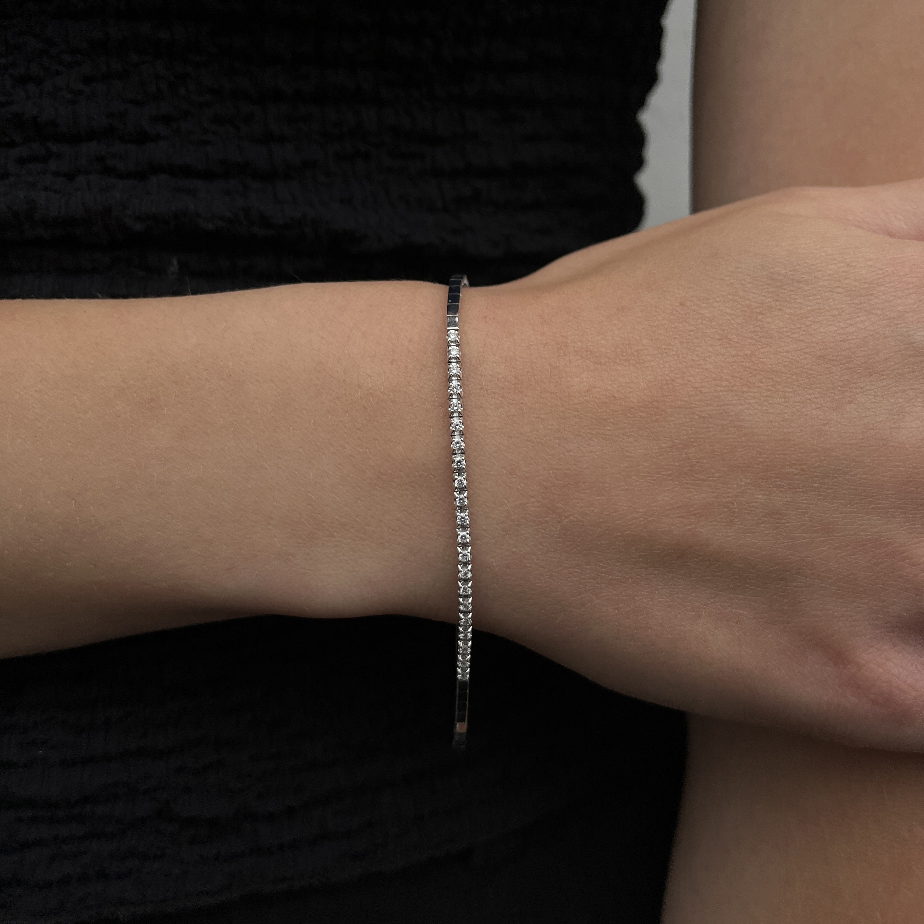 14 Karat Hvidgulds Tennisarmbånd 0,33 ct.