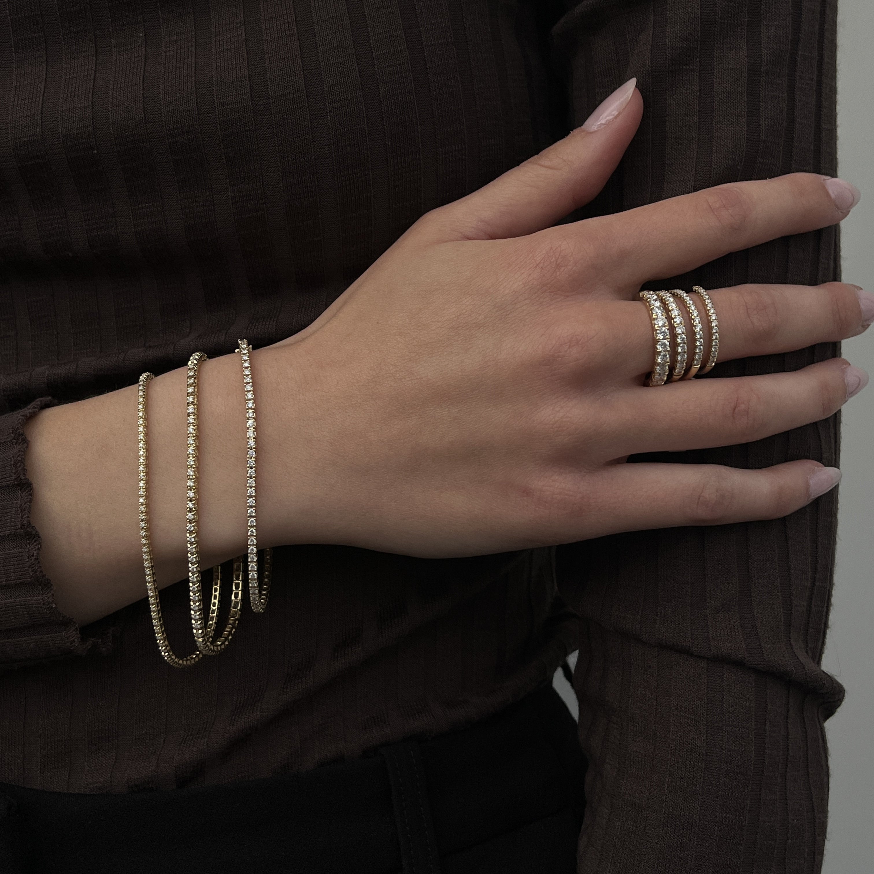 14 Karat Tennisarmbånd 0,33 ct.