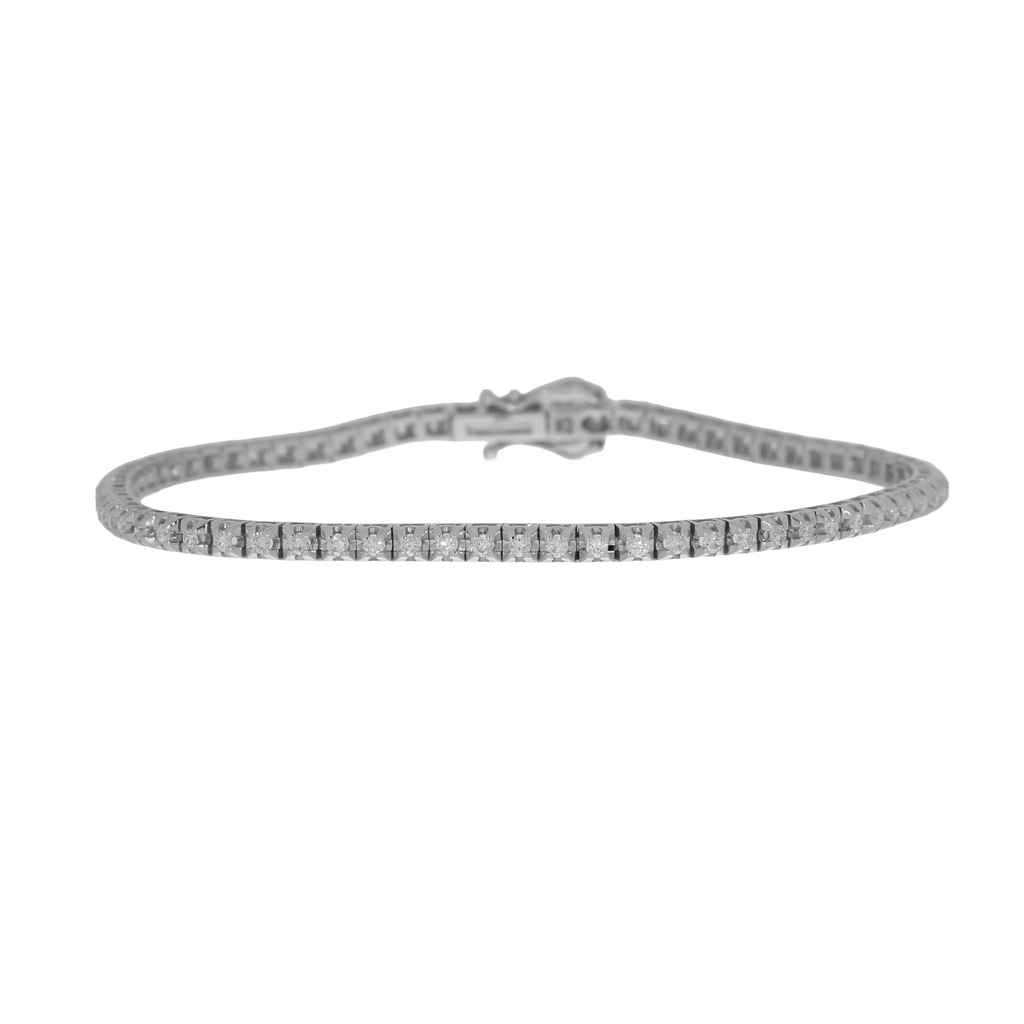 14 Karat Hvidguld Tennisarmbånd 1,00 ct.