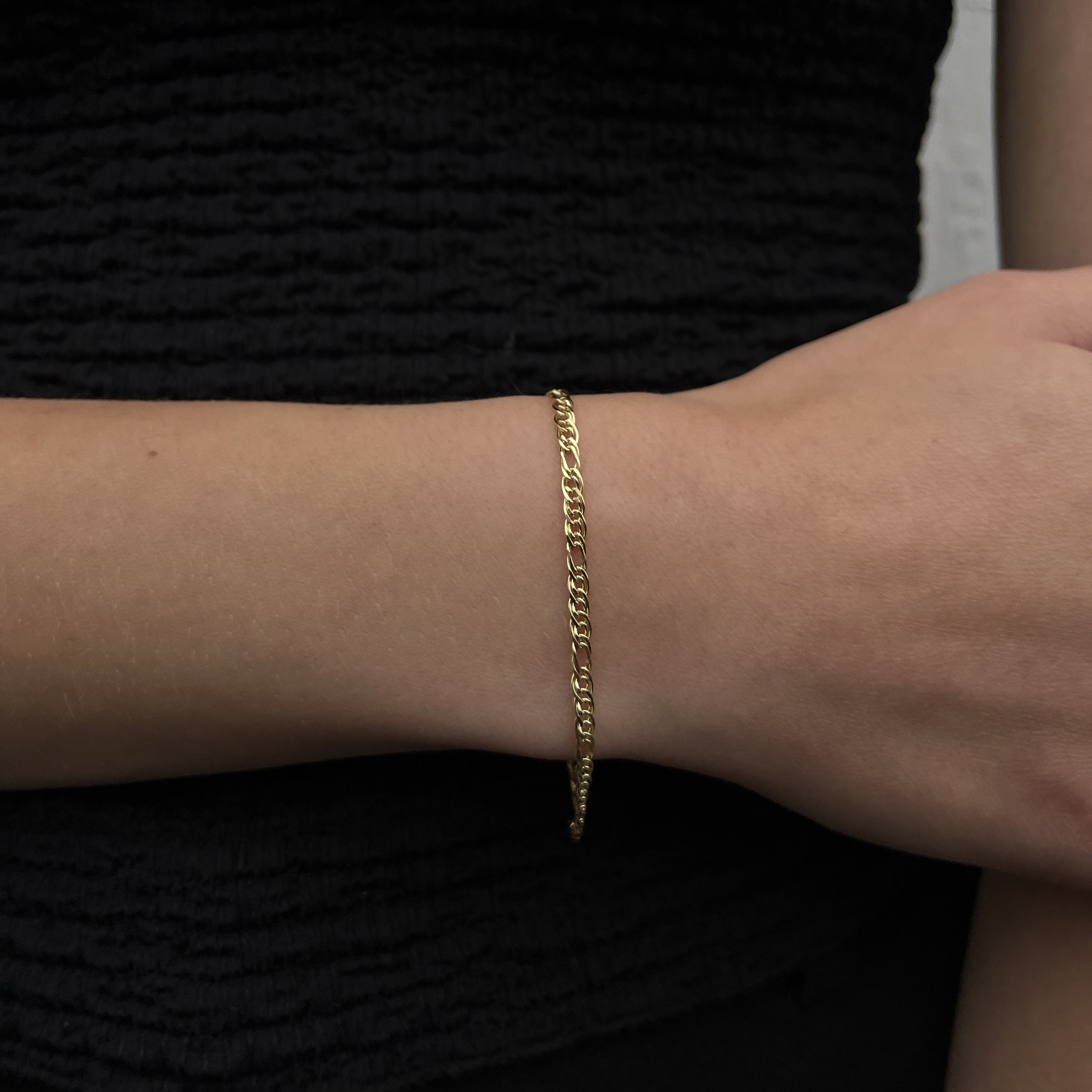 14 Karat Figaro Armbånd