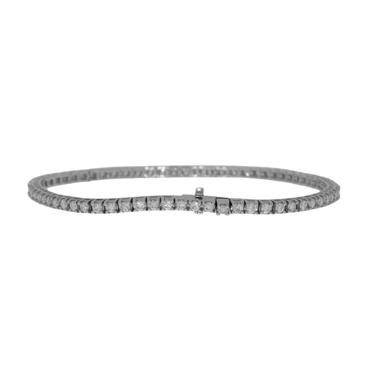 14 Karat Hvidguld Tennisarmbånd 2,0 ct.