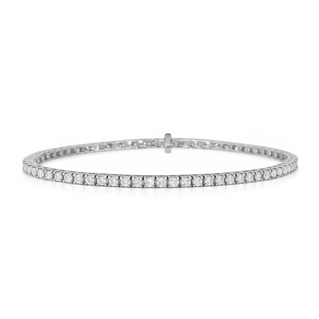 14 Karat Hvidguld Tennisarmbånd 2,0 ct.