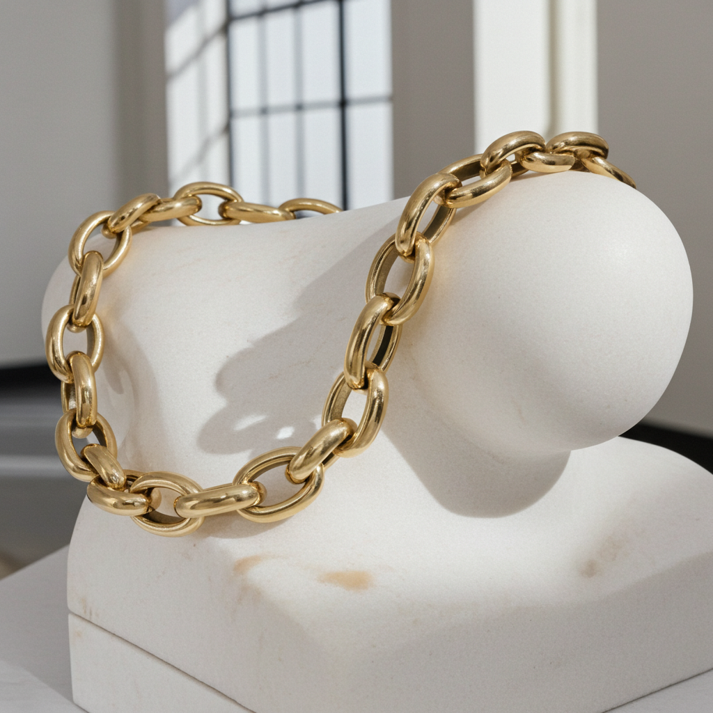 14 karat Guldarmbånd Rund Anker