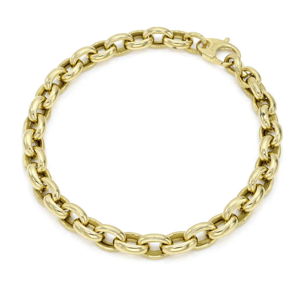 14 karat Guldarmbånd Rund Anker