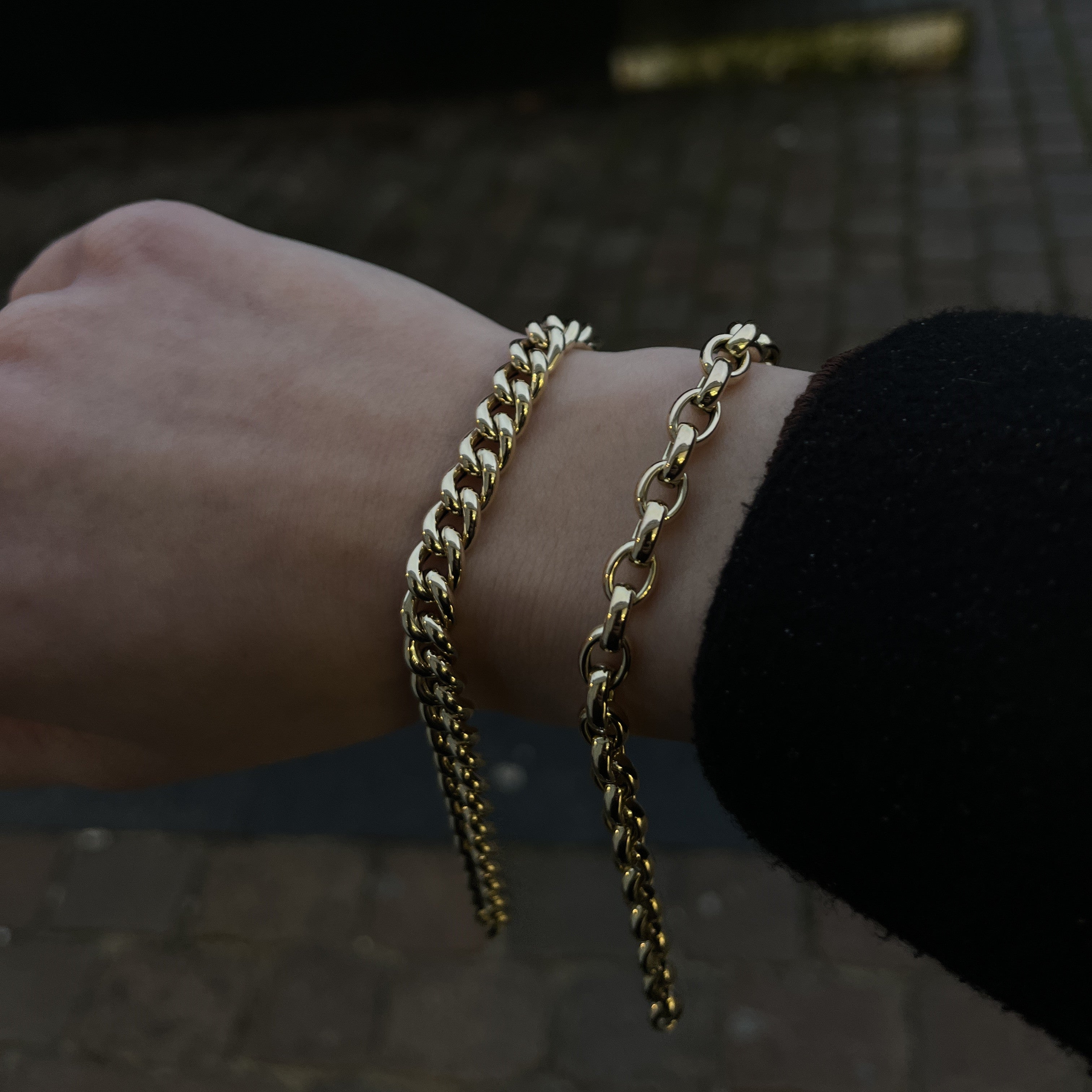 14 karat Guldarmbånd Rund Anker