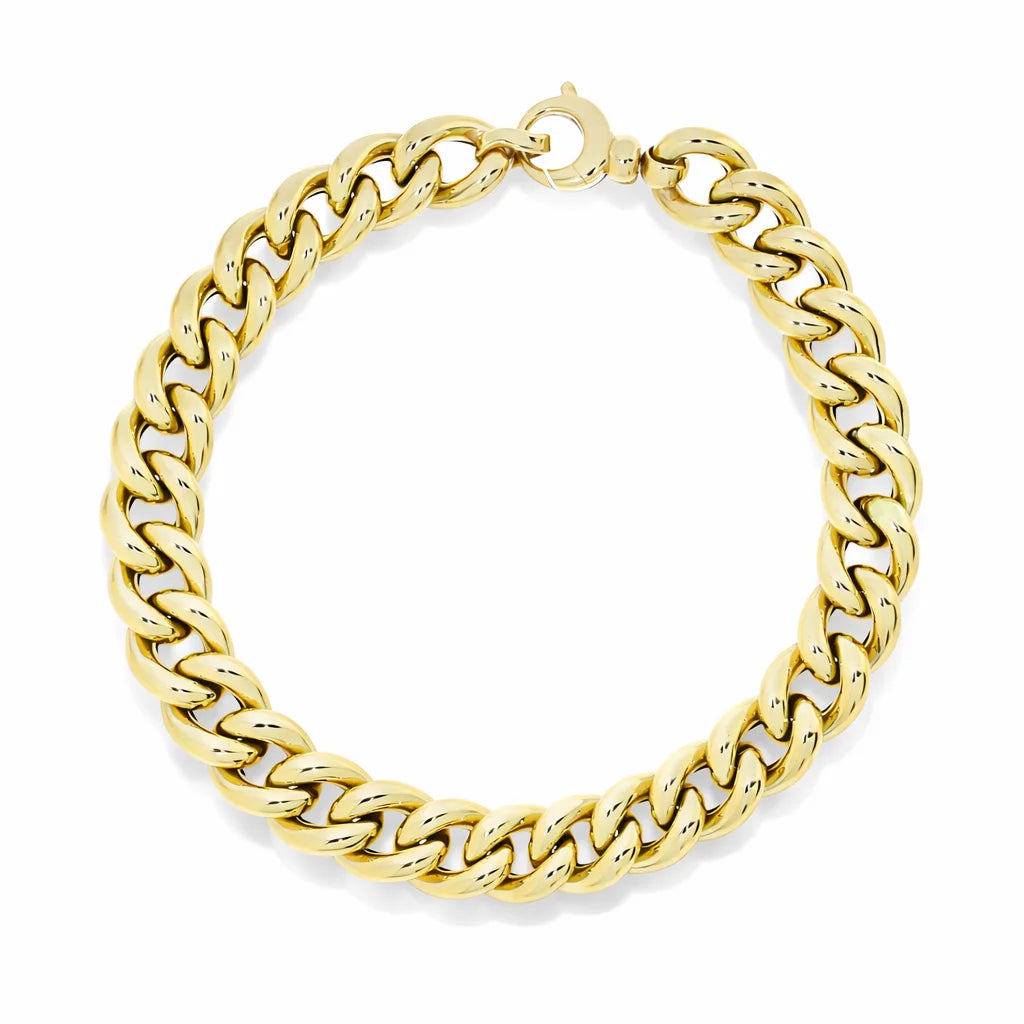 14 Karat Guldarmbånd Rund Panser
