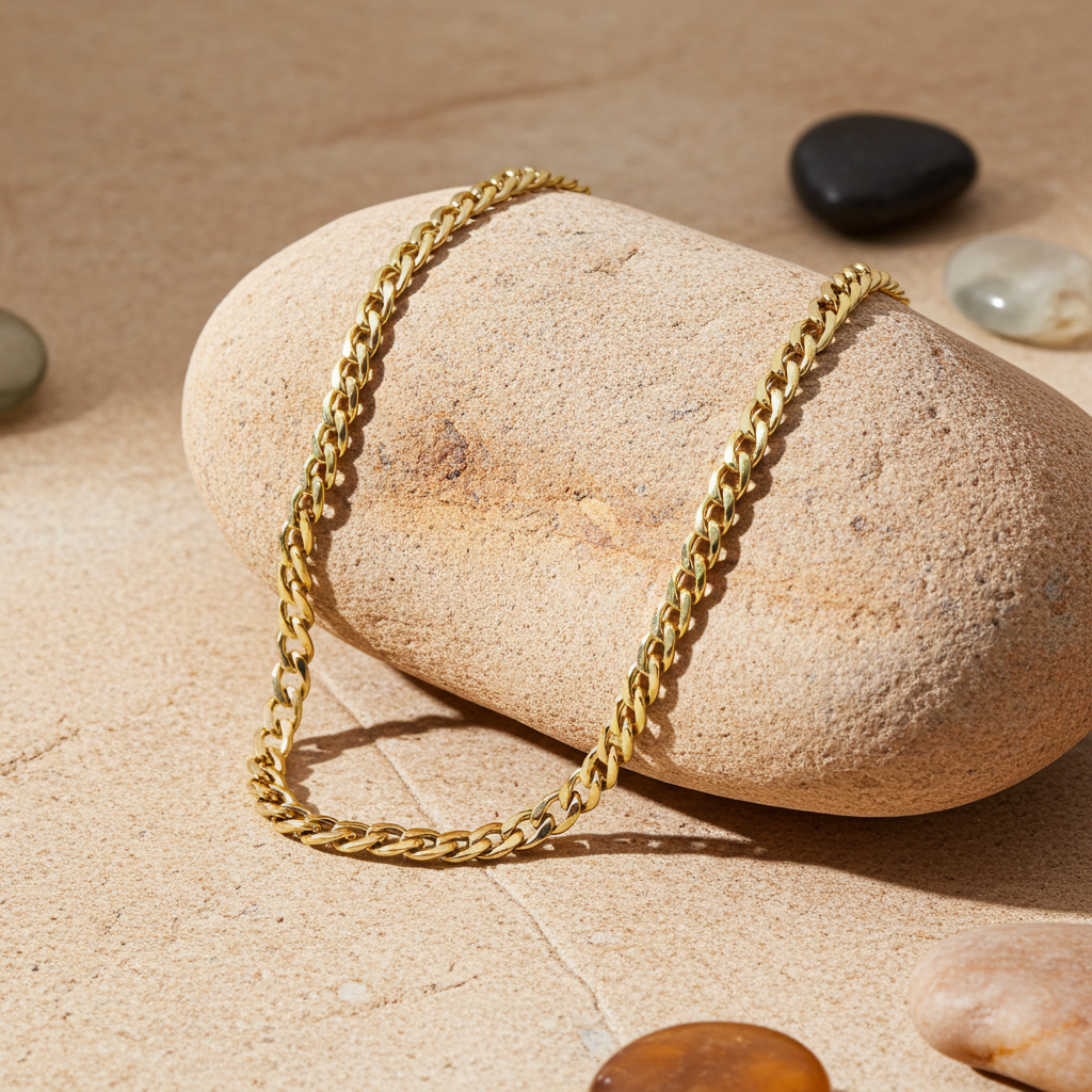 14 Karat Guldarmbånd Panser Facet