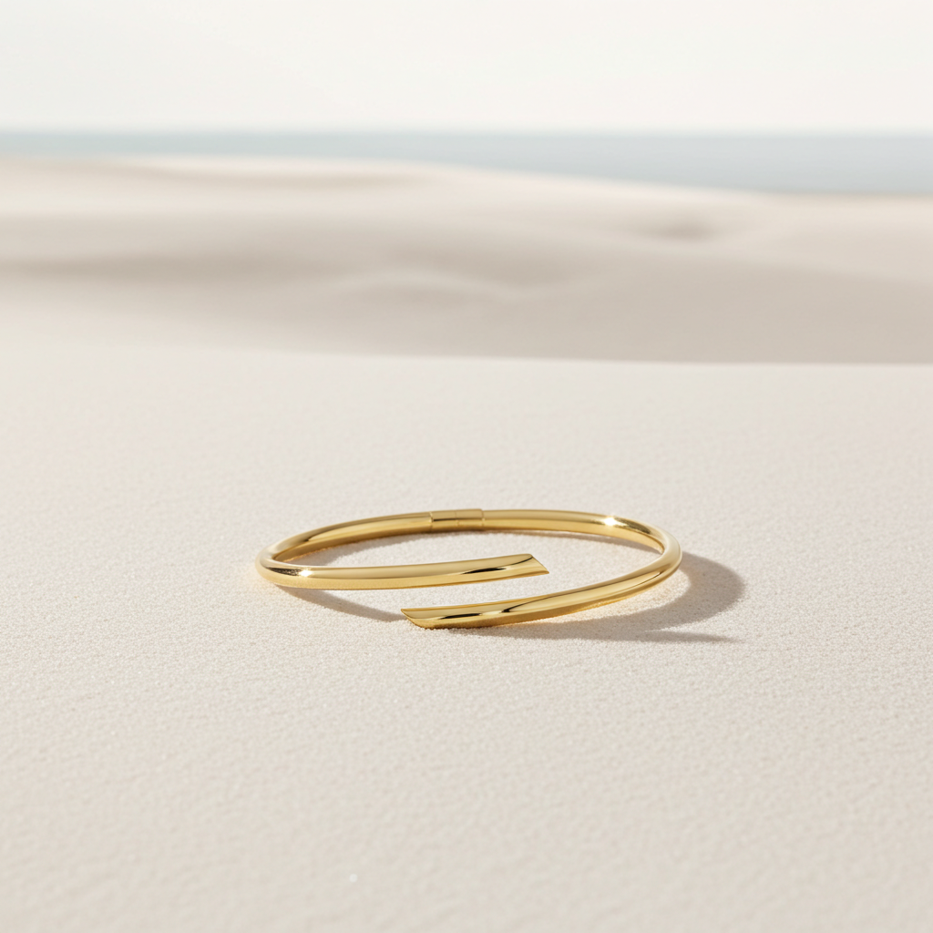 14 Karat Kryds Armring
