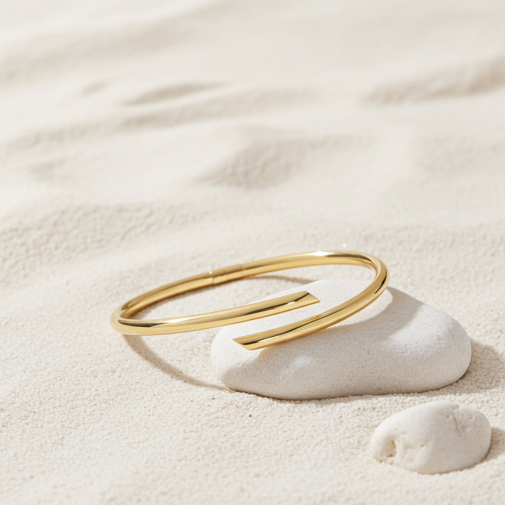 14 Karat Kryds Armring