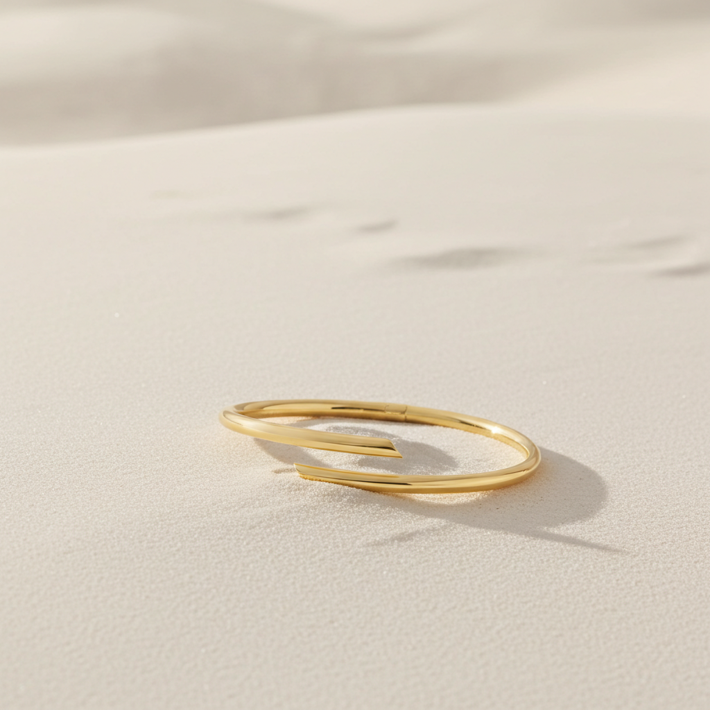 14 Karat Kryds Armring