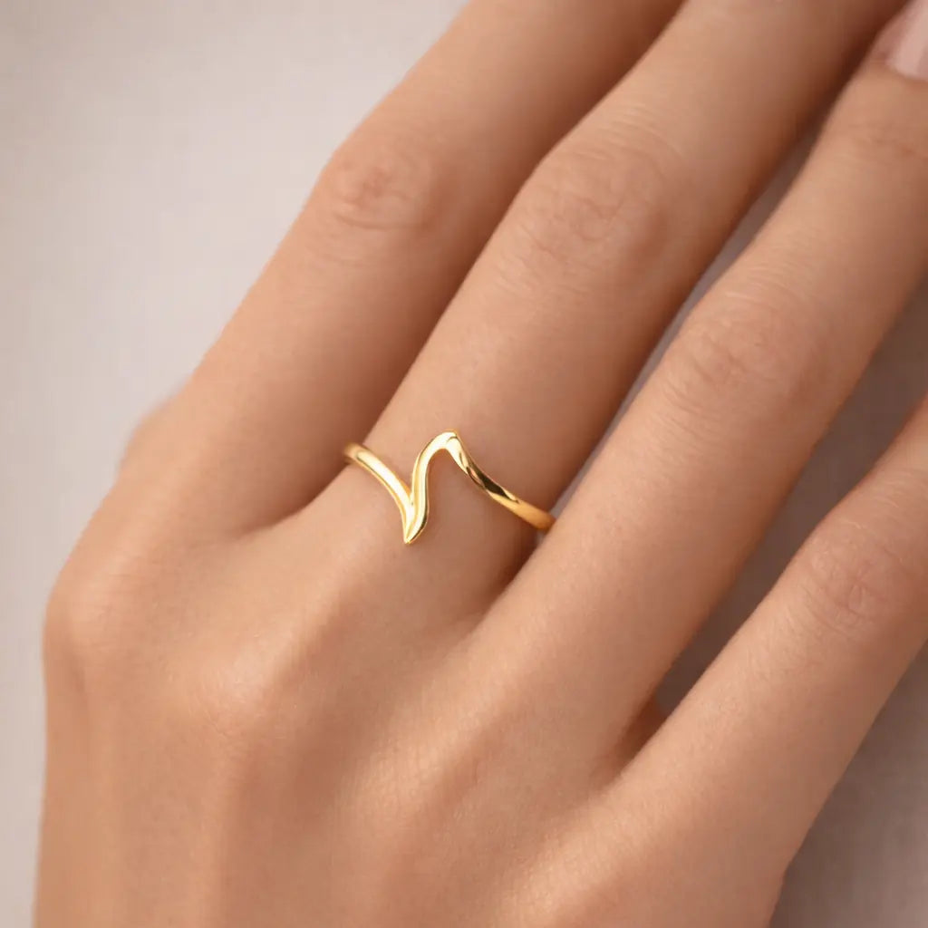 Forgyldt Zigzag Elegance Ring