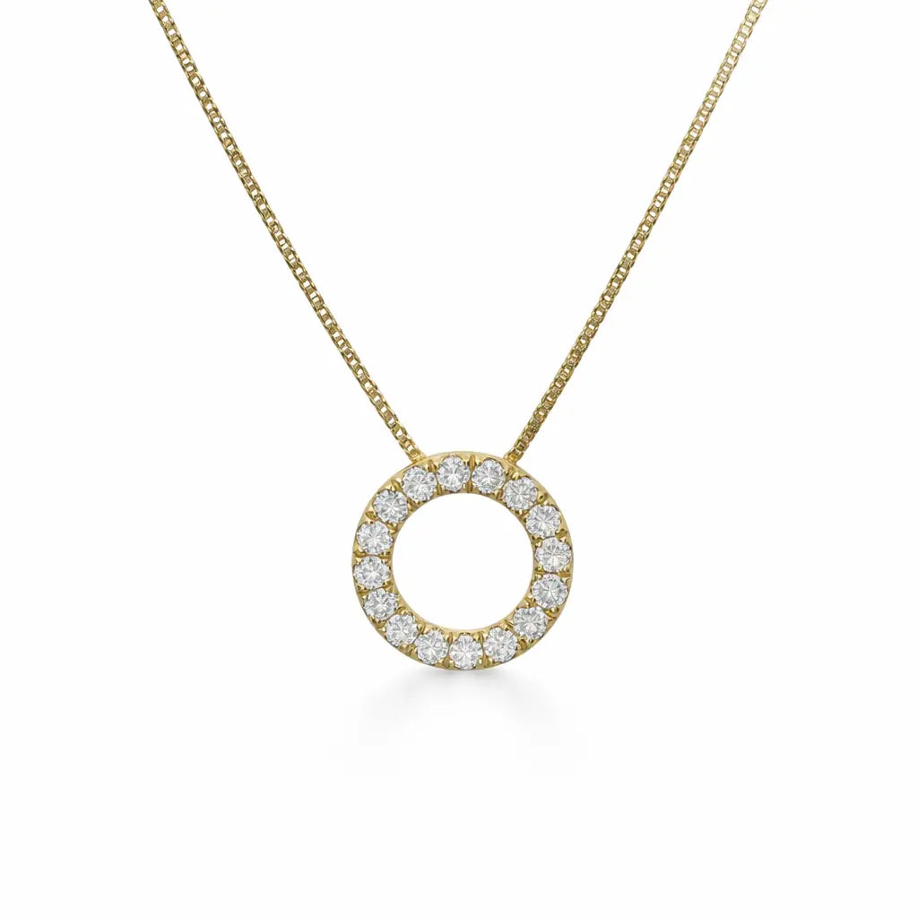 14 Karat Brillant Cirkel Vedhæng 0,49 ct.