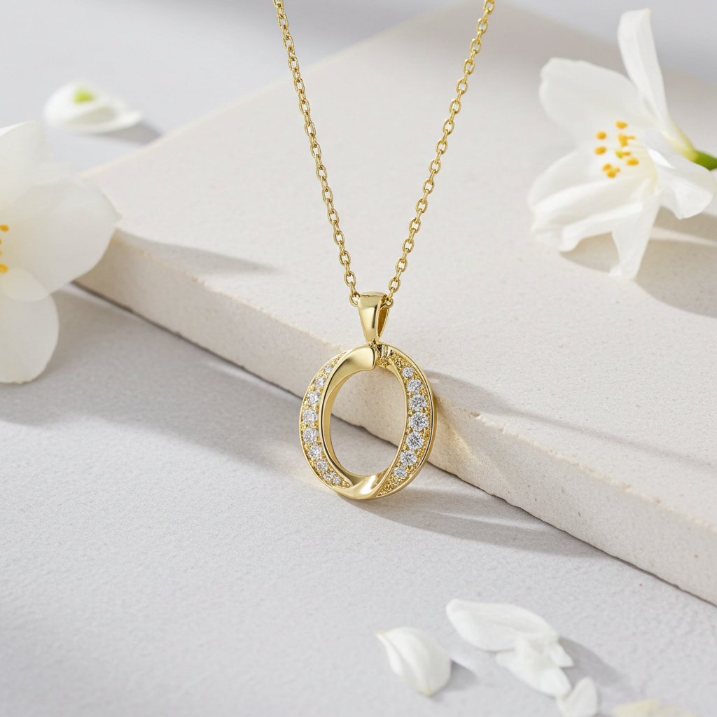 14 Karat Brillant Cirkel Vedhæng