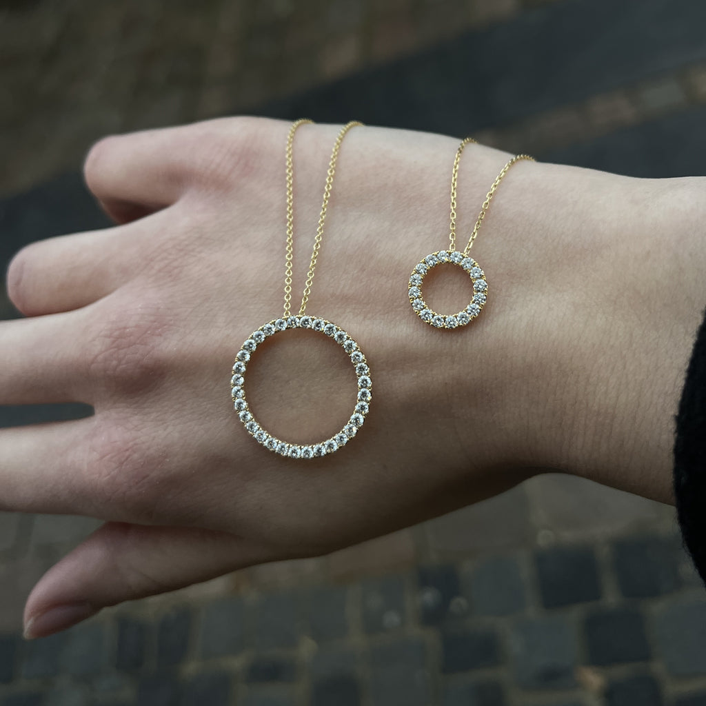 14 Karat Brillant Cirkel Vedhæng