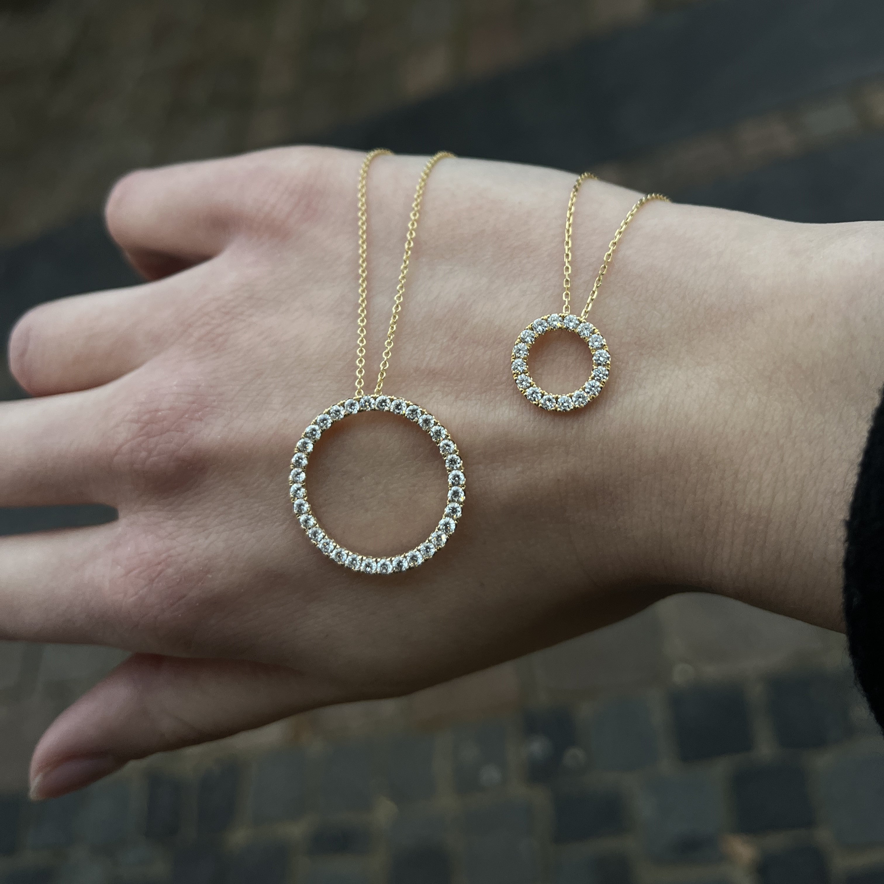 14 Karat Brillant Cirkel Vedhæng