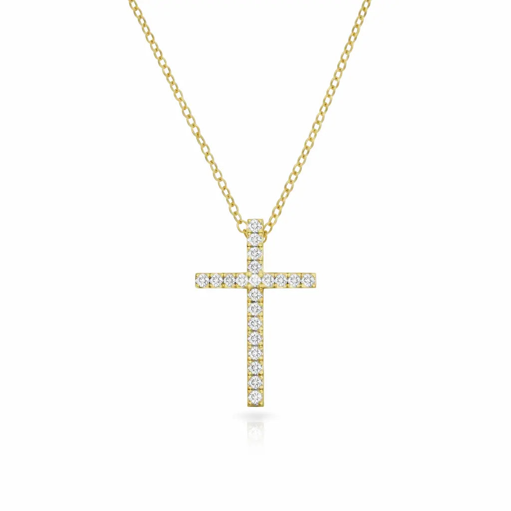 14 Karat Brillant Kors Vedhæng