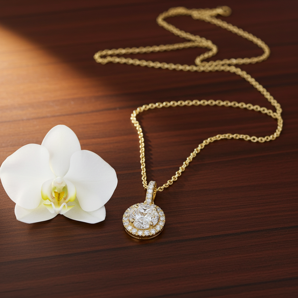 14 Karat Brillant Roset Vedhæng