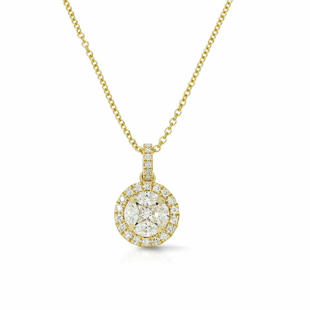 14 Karat Brillant Roset Vedhæng