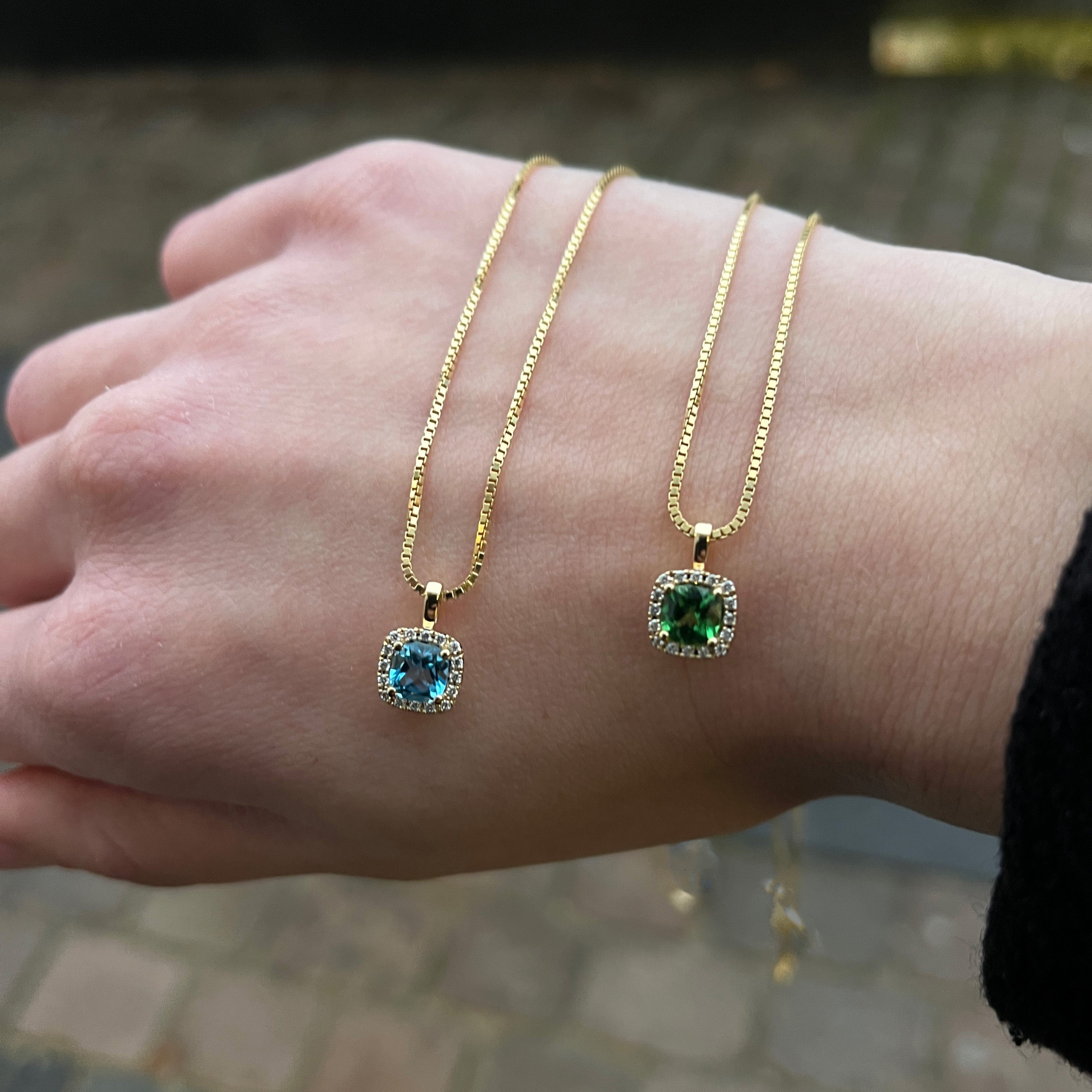 14 Karat Topas Roset Vedhæng