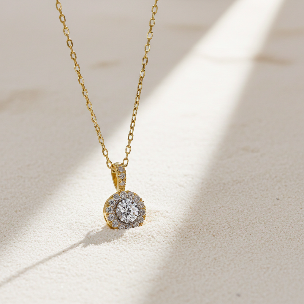 14 Karat Brillant Roset Vedhæng