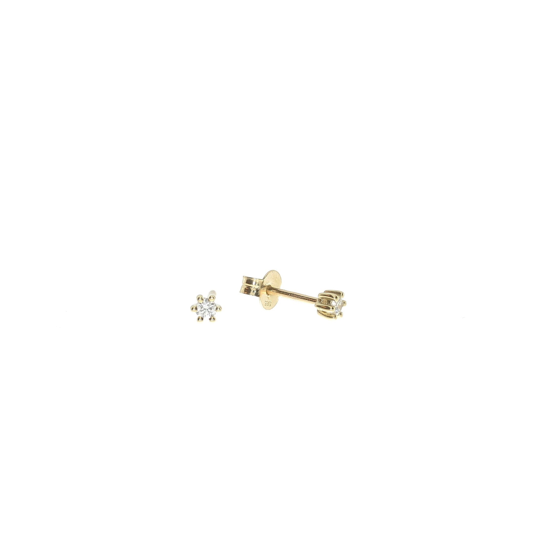 14 Karat Estelle Ørestikker 0,10 ct.