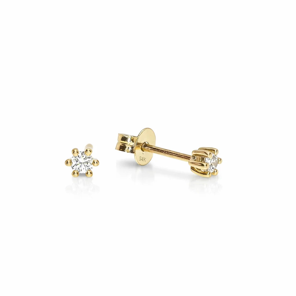 14 Karat Estelle Ørestikker 0,10 ct.