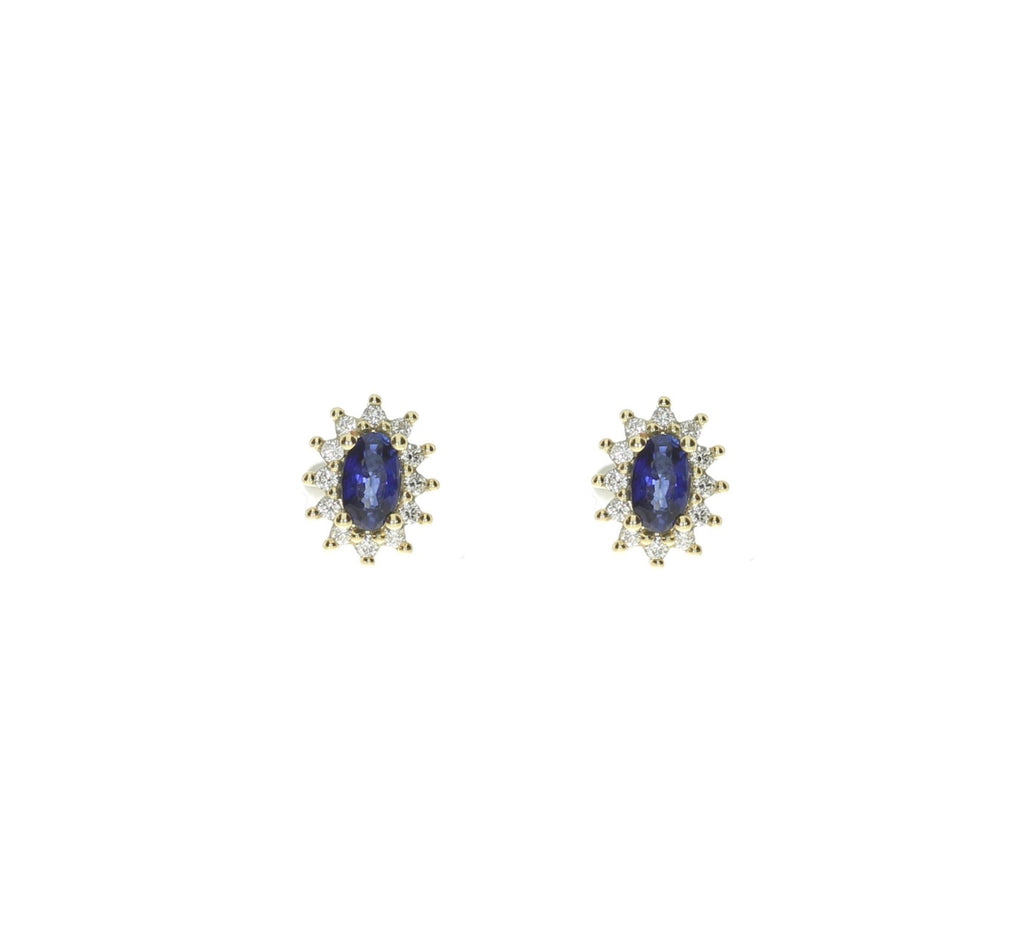 14 Karat Safir Ørestikker