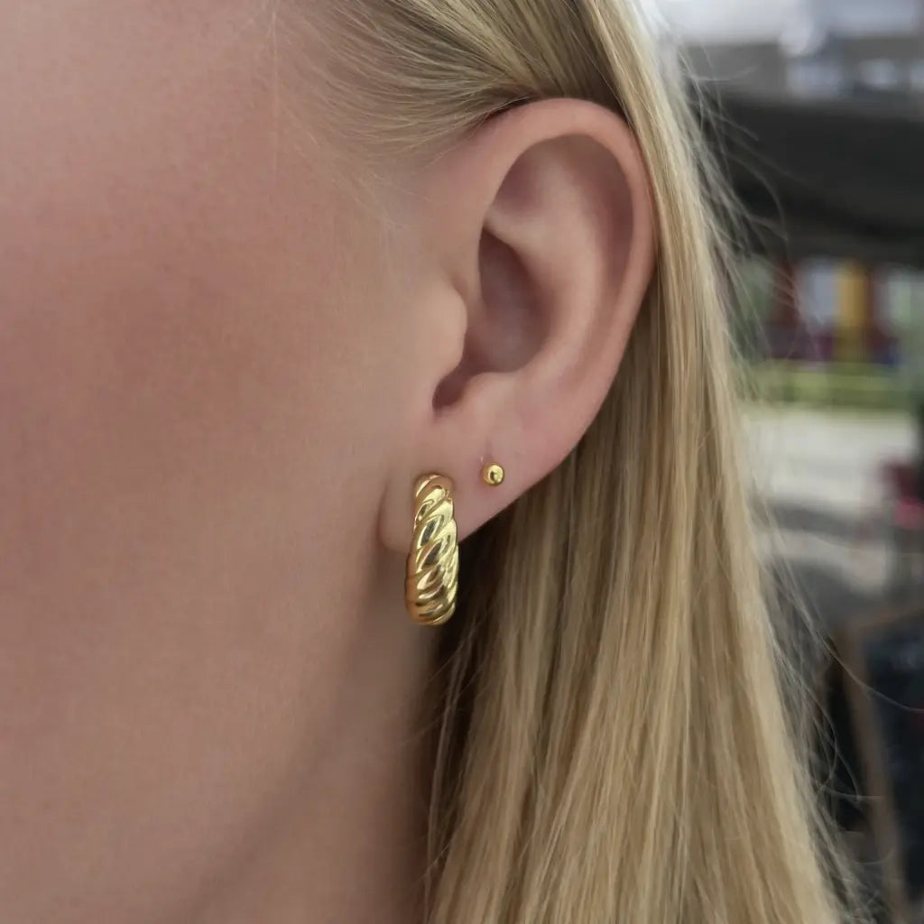 14 Karat Chunky Snoet Creoler