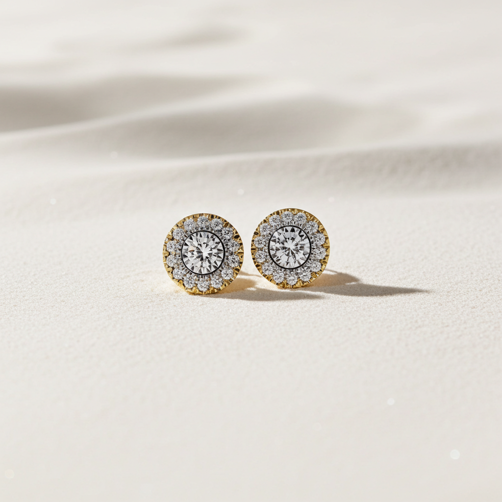 14 Karat Roset Ørestikker 0,30 ct.