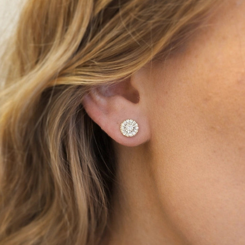 14 Karat Roset Ørestikker 0,30 ct.