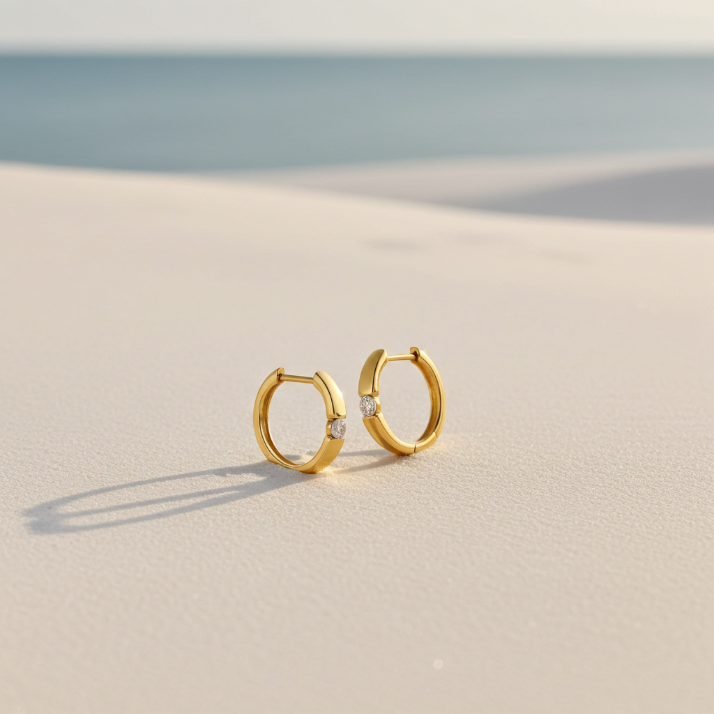 14 Karat Brillant Creoler
